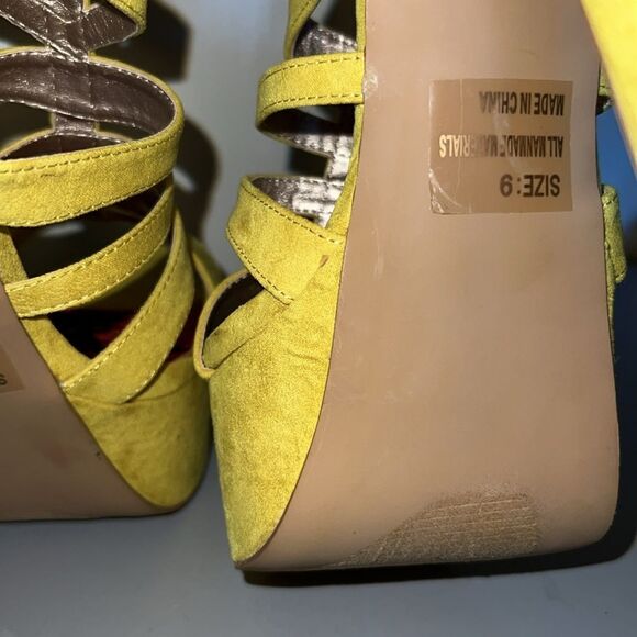 Qupid lime green cut out platforms size 9 - Picture 10 of 13